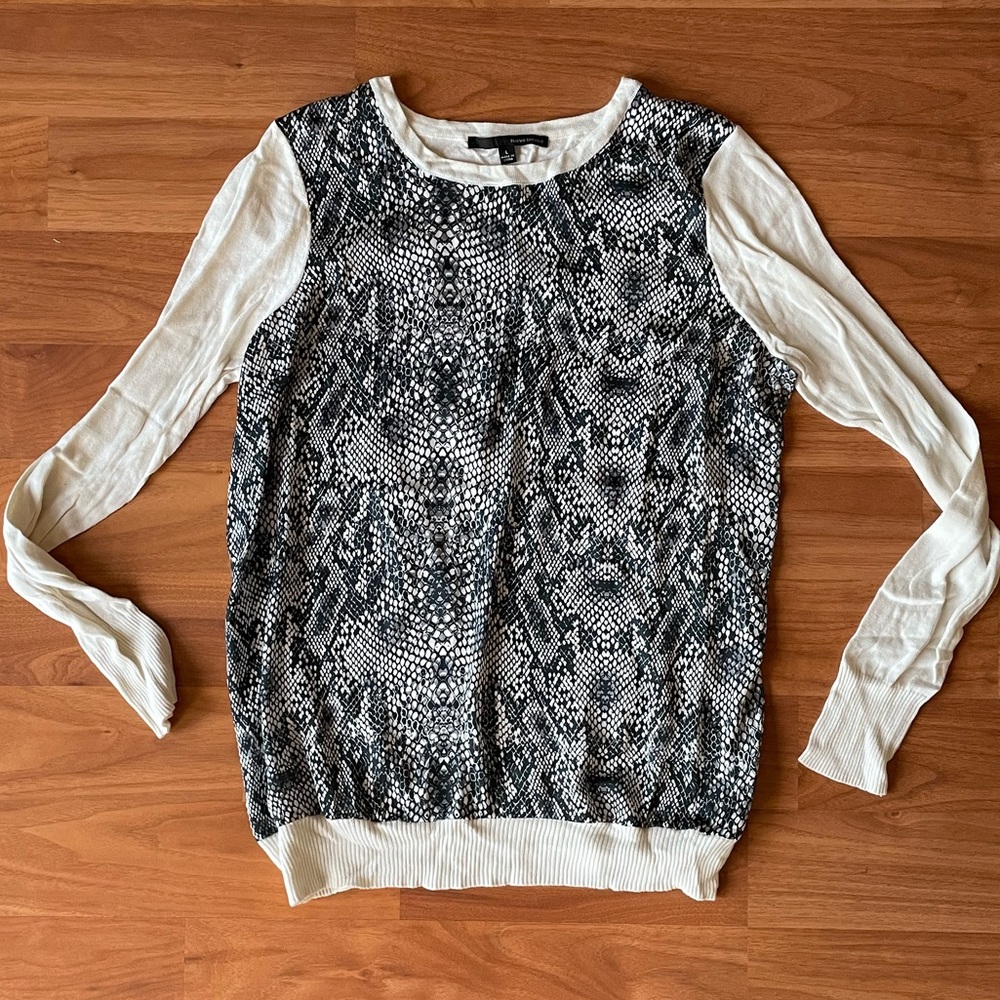 Harve Benard y2k style snakeskin print sweater